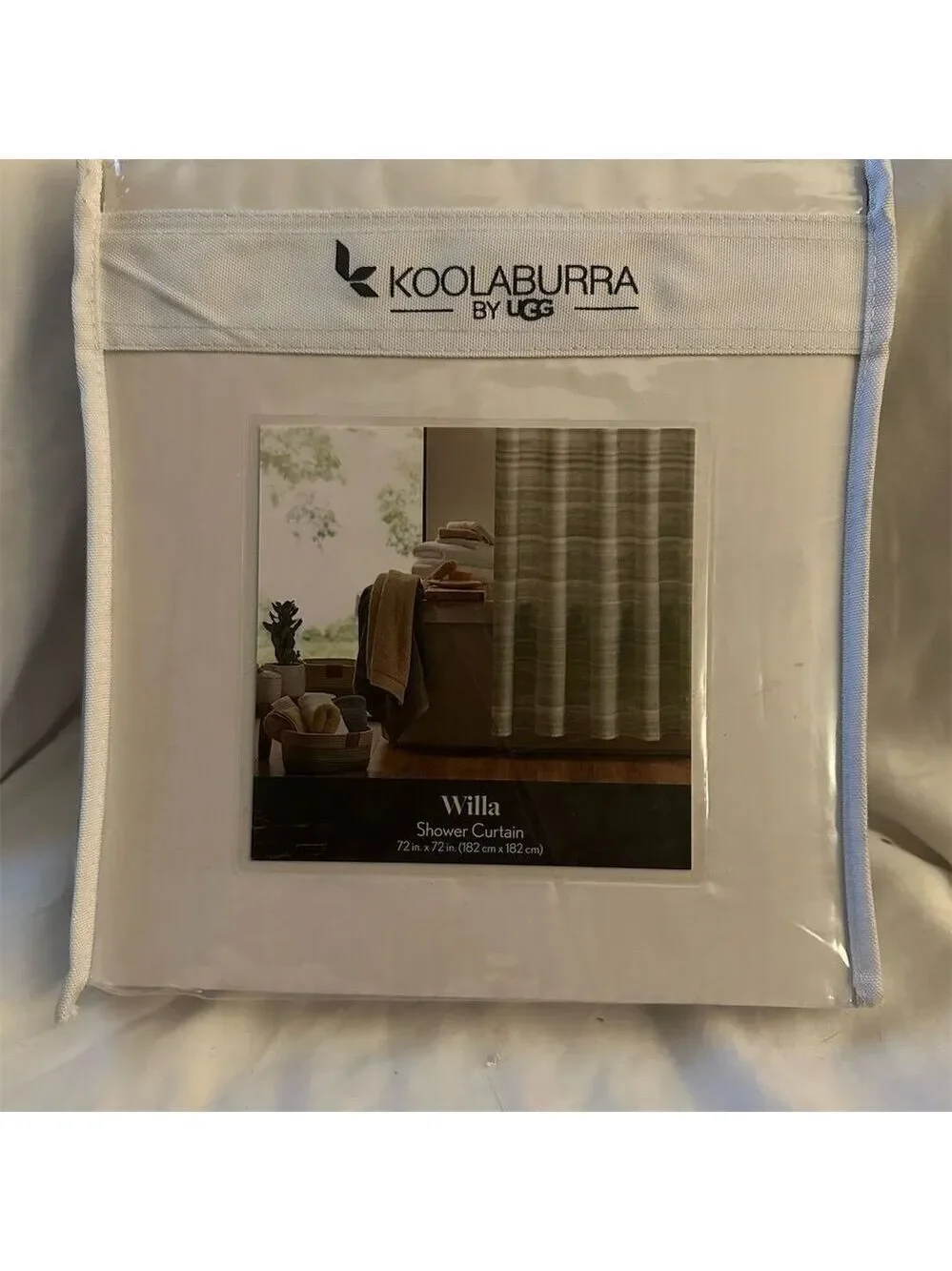 Koolaburra by UGG Willa Striped Beige Shower Curtain 72x72 Modern